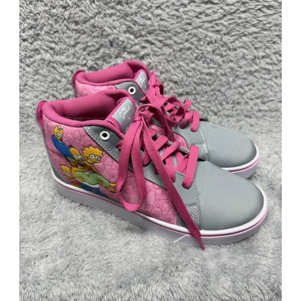 Heelys Roller Skate Sneaker Shoes Girls 6 Pink Racer 20 Mid Simpson Homer Marge